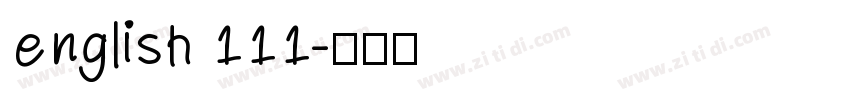 english 111字体转换